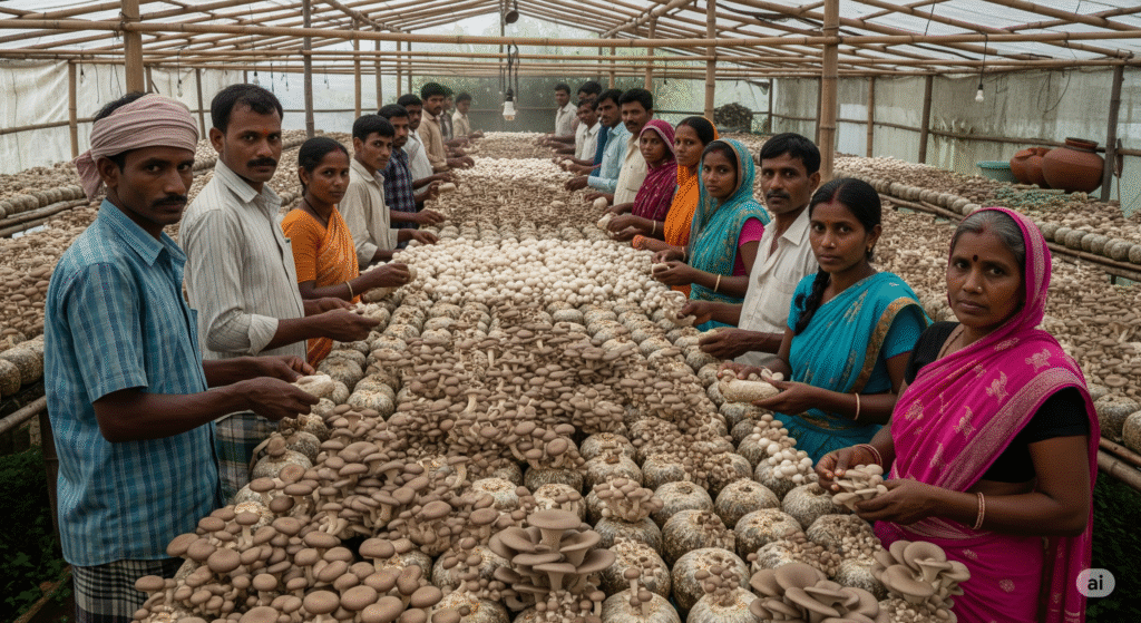 Mushroom production in Bihar