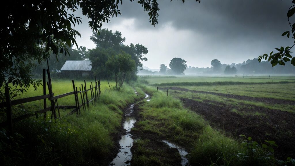 March rain farm