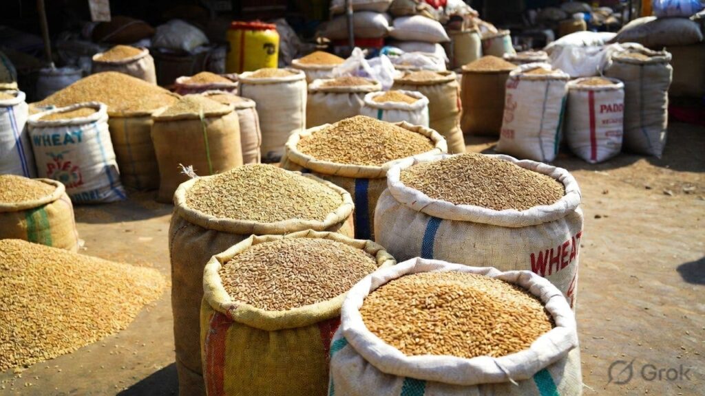 wheat and paddy