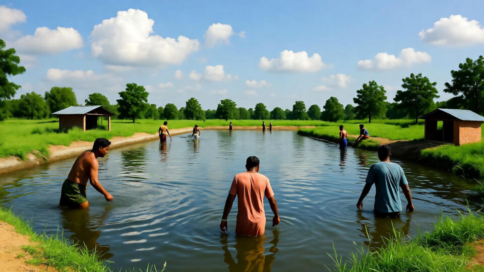 All districts in UP Pond development