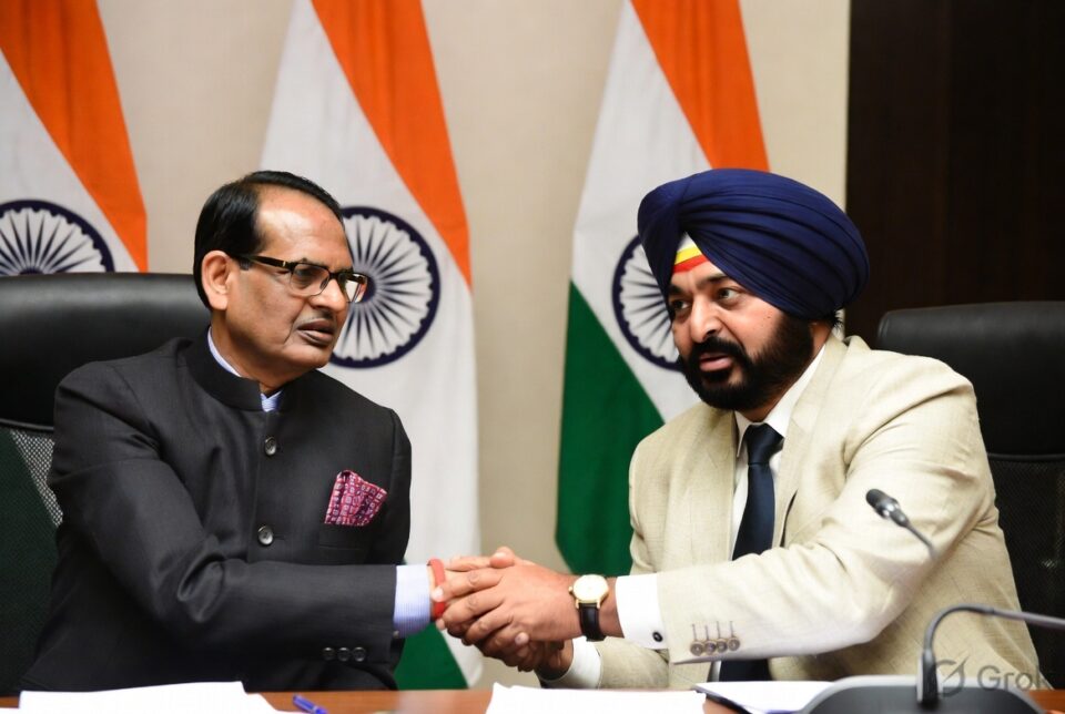 Shivraj Singh Chouhan and Bhagwant Mann meeting