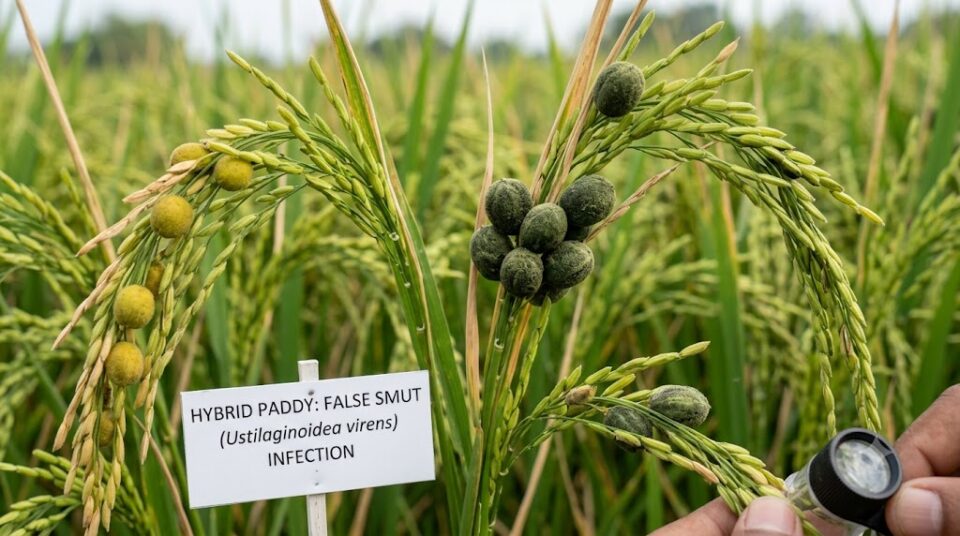 It is necessary to protect against false smut in hybrid paddy