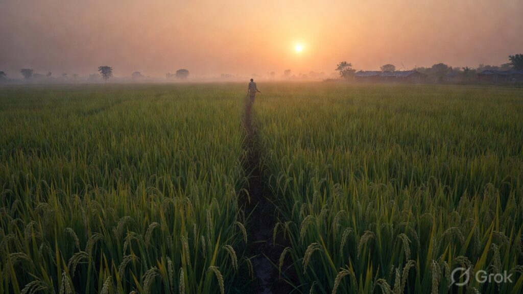 Increasing threat of pests in paddy crop