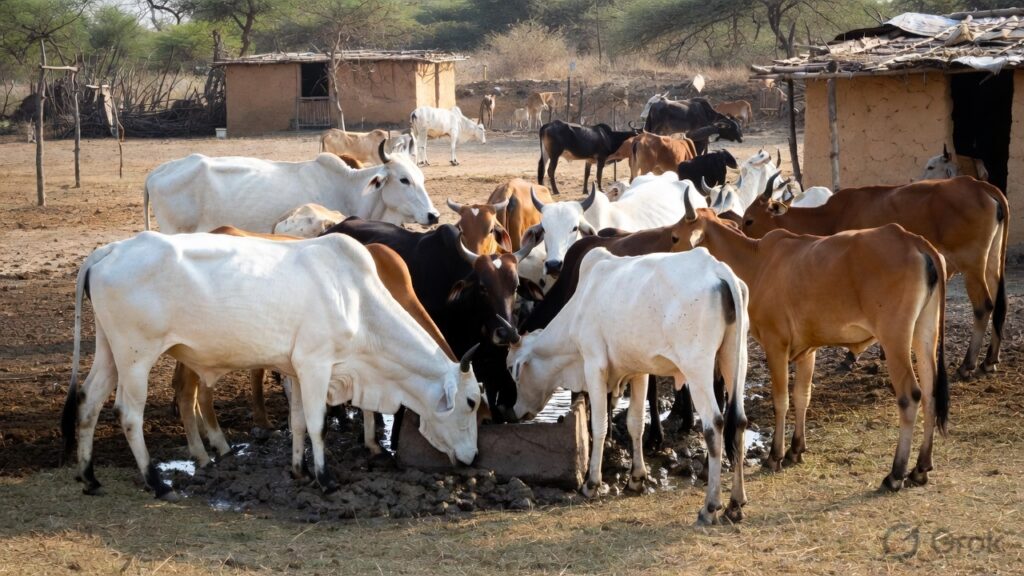 Infection in cattle shed after flood and rain